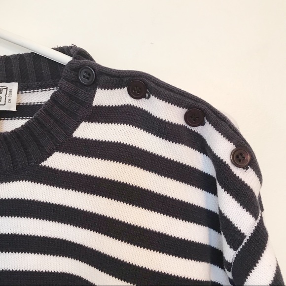 Jacob 100% cotton striped sweater size large - Picture 6 of 7